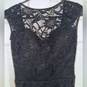 Black backless dress